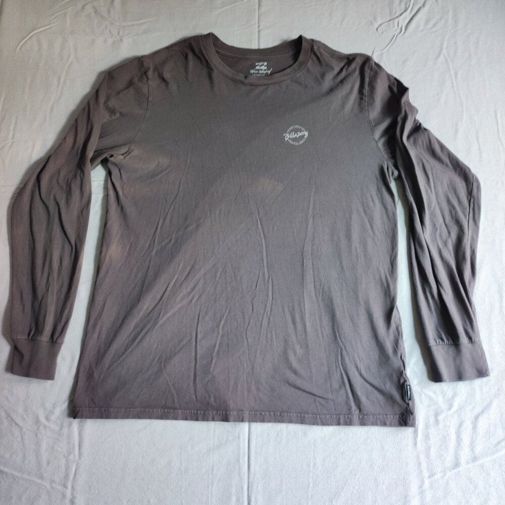 Billabong long sleeve shirt men's size XXL grey tailored fit wave washed